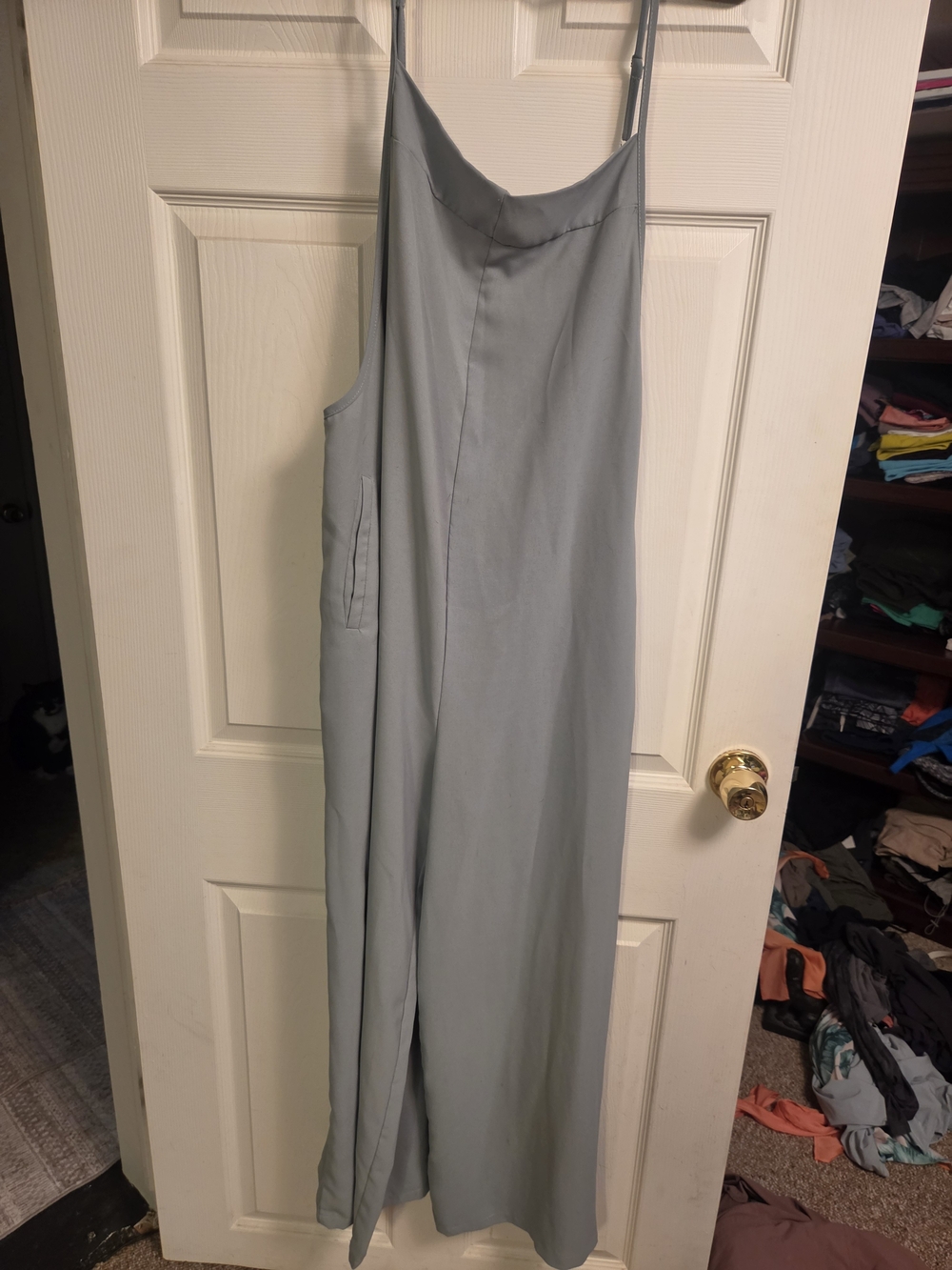 Light Blue Women's Wide-Leg Jumpsuit